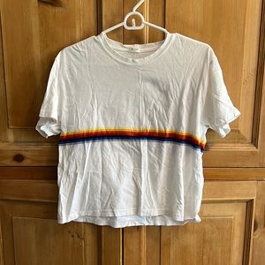 brandy melville rainbow striped crop top